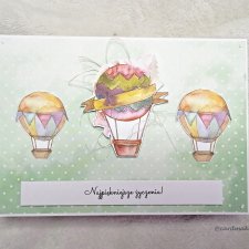Kartka urodzinowa lub imieninowa z motywem balonów