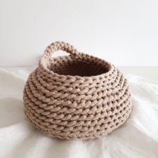 KOSZYCZEK Z UCHEM Z BAWEŁNIANEGO SZNURKA