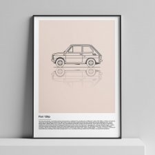 PLAKAT POLSKA MOTORYZACJA - FIAT 126P