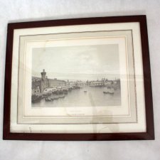 Reprodukcja grafiki-Paryż-drewniana rama.