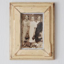 Vintage - Żółta Ramka - stare drewno