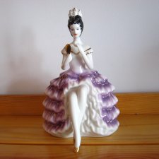 Figurka Porcelanowa Jan Jazel Dama z Lusterkiem Porcelana