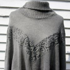 MOHAIR PONCHO - MOHEROWE PONCZO GOLF