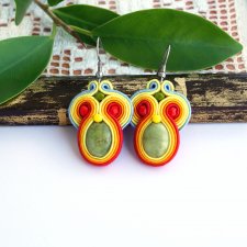 Tęczowe kolczyki soutache