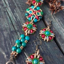 ,,komplet z chryzokolą,,