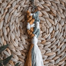 Brelok do kluczy torebki zawieszka makrama BOHO