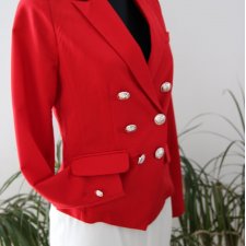 Czerwona marynarka, dwurzędowa, rozmiar 36,