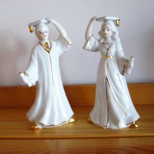 Figurka Porcelanowa Porcelana Para Absolwentów