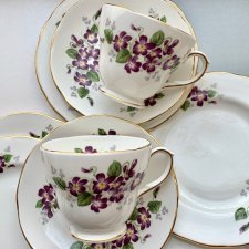 Vintage Violets ❤ Duchess ❤ Komplet śniadaniowy ❤ Violetta