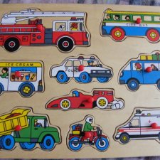 Zabawka układanka dla chłopca pojazdy