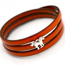 bransoletka MAGNETOOS triple small HORSE orange