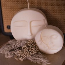 Świeczka świeca sojowa naturalna księżyc zestaw