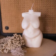 Świeczka świeca sojowa naturalna ciało kobiety