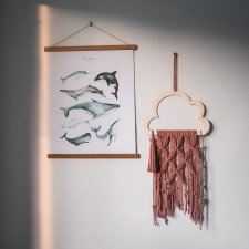 Makrama łapacz snów dla dziecka pokoik chmura chmurka