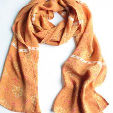 impresjonistyczny szal vintage Ciepły odcień