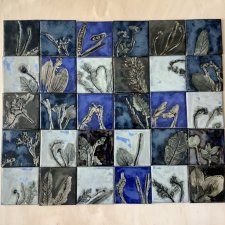 Ręcznie wykonane kafeli "Ogród w deszczu"