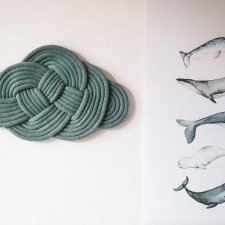 Makrama łapacz snów dla dziecka pokoik chmura chmurka boho