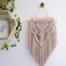 Makrama ecru dekoracja boho na ścianę