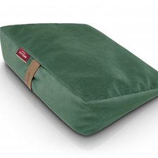 Poduszka klinowa z gryki WellB Be Classic, na krzesło, do siedzenia - Leśny Zielony
