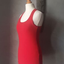 Tank top basic czerwień bawełna XS S