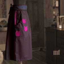 spódnica w stylu folk z aplikacją