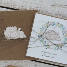 Rustykalna kartka na chrzest