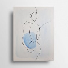 Kobieta-minimalizm-akwarela formatu 24/32 cm