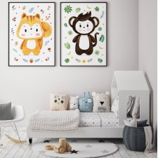 Zestaw plakatów dekoracje do pokoju dziecięcego 40x50 cm