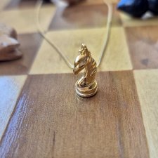 CHESS- naszyjnik srebro złocone