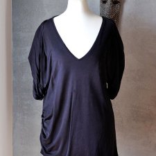 Sukienka tunika miękka drapowana oversize XS S