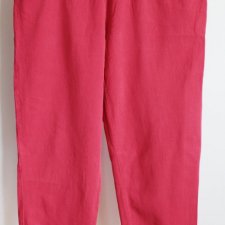 bawełniane spodnie PLUS SIZE malinowe tregginsy jegginsy