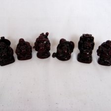 Figurki Budda Komplet 6 Sztuk