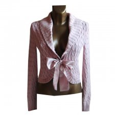 Różowy Sweter L XL Kokarda
