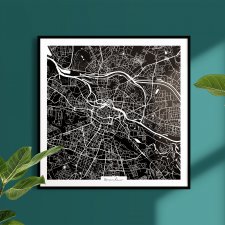 Mapa Wrocław 50x50 cm