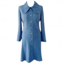 Perełka vintage dzianinowa sukienka lata '60