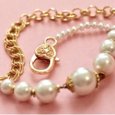Vintage bransoletka z perłami