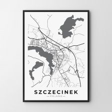 Mapy miast Szczecinek - plakat 30x40 cm