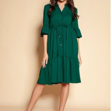 Zielona sukienka z falbanami, SUK197