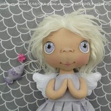 Aniołek lalka - dekoracja tekstylna, OOAK