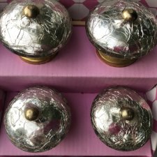 Szklane gałki do mebli Hand made in india  4PACK nowe w oryginalnym opakowaniu gałki do mebli I