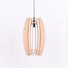 Lampa drewno sufitowa wisząca plafon abażur żyrandol LED do salonu skandynawska
