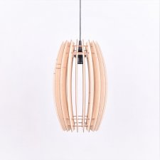 Lampa drewno sufitowa wisząca plafon abażur żyrandol LED do salonu skandynawska