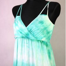 Długa lazurowa sukienka roz 34/36