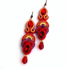 Wielokolorowe kolczyki soutache