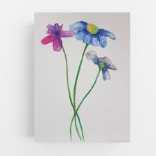 Kwiaty- obraz  akwarela