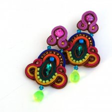 Kolczyki soutache - wielobarwne