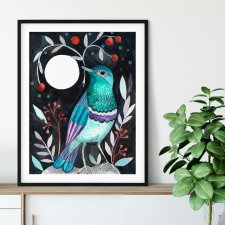 Moon bird Plakat 30x40