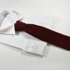 Krawat męski knit - bordo