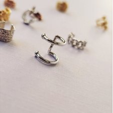 nausznica DOUBLE- srebro