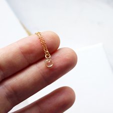 Naszyjnik z kryształem złoto mini